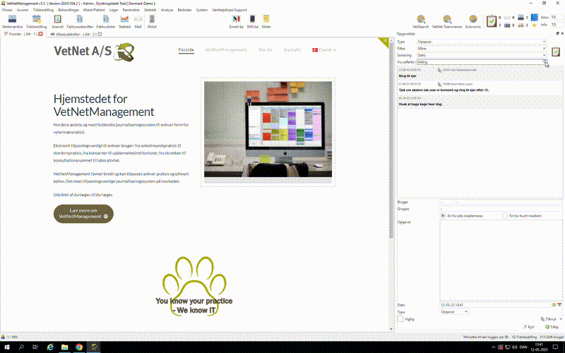 Komplet arbejdsplads- og ressourcestyring demonstration